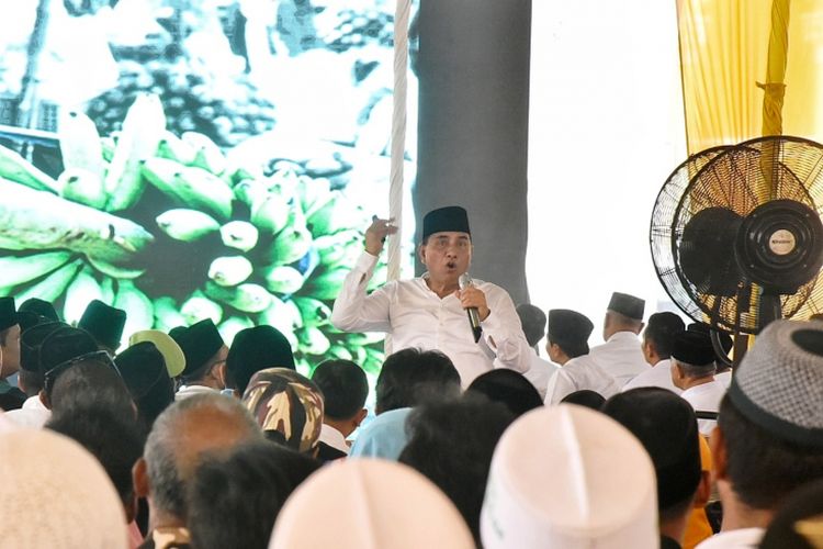 Gubernur Sumatera Utara Edy Rahmayadi saat bersilaturahmi di Rumah Besar Langkat, Rabu (28/11/2018)