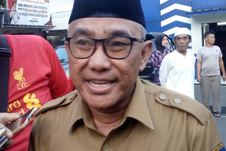 Wali Kota Depok Mohammad Idris di Polresta Depok, Selasa (21/5/2019).