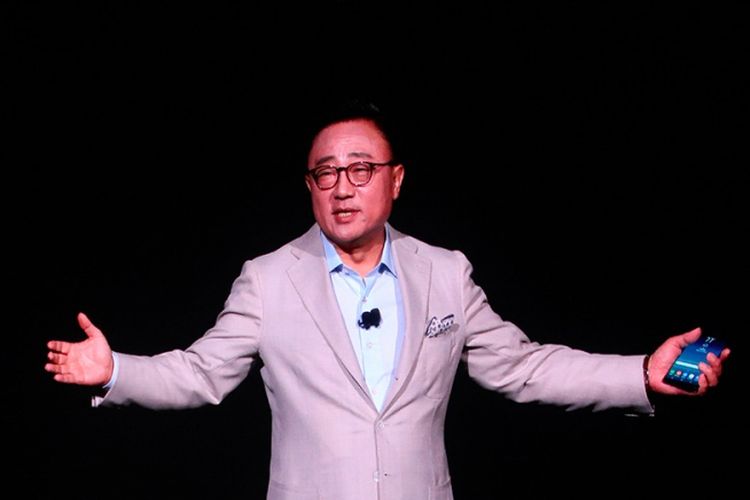 President Mobile Communication Business Samsung, DJ Koh, di acara peluncuran Samsung Galaxy Note 8, New York, AS.