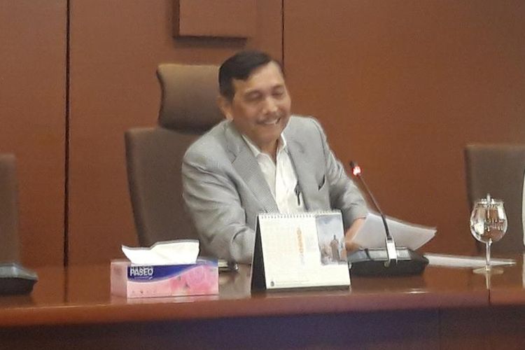 Menteri Koordinator Bidang Kemaritiman Luhut Binsar Pandjaitan di Jakarta, Senin (5/8/2019).