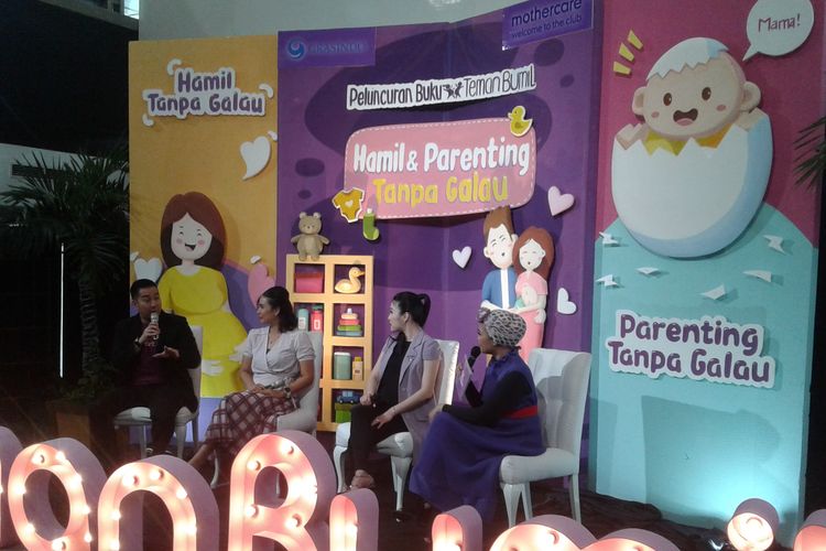 Diskusi serta peluncuran buku Hamil & Parenting Tanpa Galau di Jakarta, Rabu (26/6/2019)