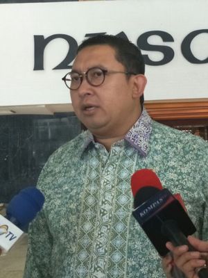 Wakil Ketua DPR Fadli Zon di Kompleks Parlemen, Senin (4/2/2019). 