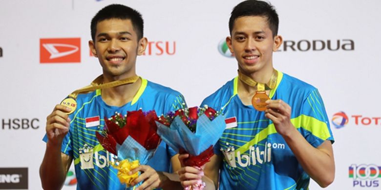 Ganda putra Fajar Alfian/Muhammad Rian Ardianto meraih gelar juara di turnamen Malaysia Masters 2018 BWF World Tour Super 500