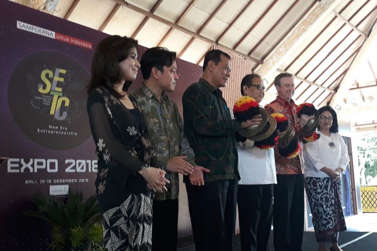 Pembukaan Sampoerna Entrepreneurship Training Center (SETC) Expo 2018 di Denpasar, Bali, Sabtu (15/12/2018).