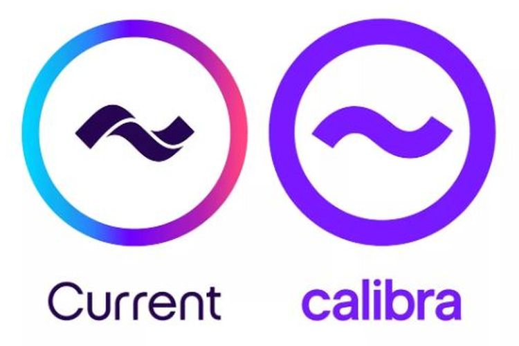 Ilustrasi logo Current dan logo Calibra