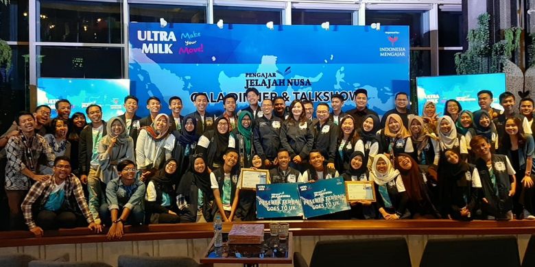 Gala Dinner Ultra Milk Pengajar Jelajah Nusa 2019 di Jakarta, Jumat (5/7/2019).