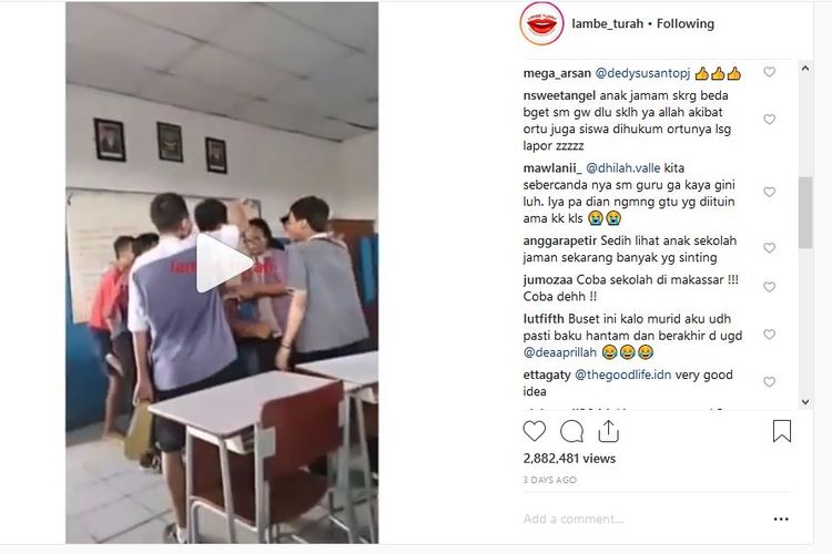 Video siswa berjoget mengelilingi gurunya viral di media sosial. 