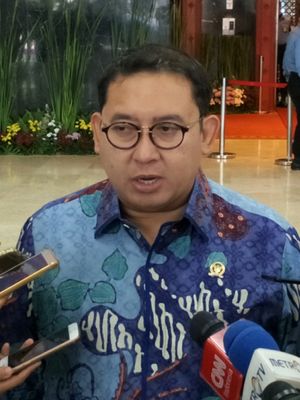  Wakil Ketua Umum Partai Gerindra Fadli Zon saat ditemui di Kompleks Parlemen, Senayan, Jakarta, Senin (17/9/2018).