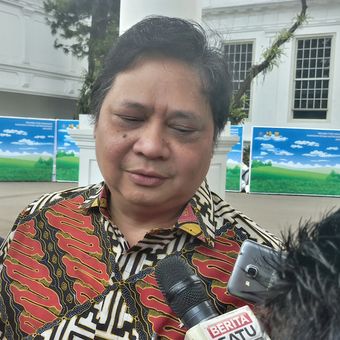 Menteri Perindustrian Airlangga Hartarto di Kompleks Istana Kepresidenan, Rabu (30/8/2017).