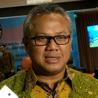 Ketua Komisi Pemilihan Umum (KPU) RI, Arief Budiman ketika ditemui di hotel Borobudur, Jakarta, Jumat, (15/12/2017). 