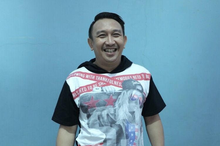 Augie Fantinus saat ditemui usai tampil di salah satu acara stasiun televisi swasta di kawasan Mampang, Jakarta Selatan, Jumat (15/3/2019).