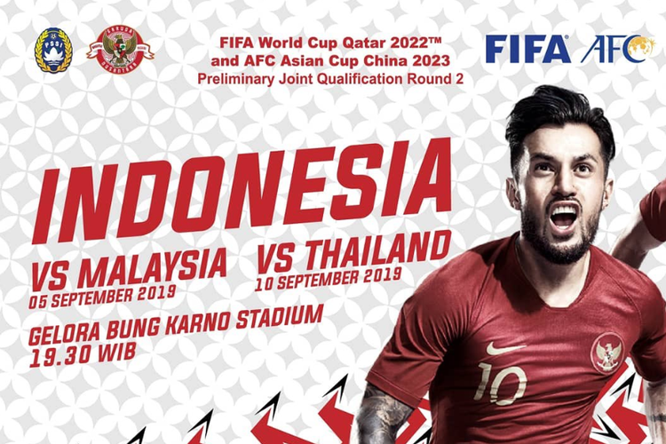 Pertandingan Indonesia vs Malaysia dalam babak kualifikasi Piala Dunia 2022 Zona Asia akan digelar di Stadion Utama Gelora Bung Karno, Senayan, Jakarta, Kamis (5/9/2019), mulai pukul 19.30 WIB.