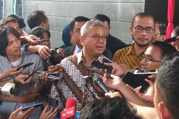 Foto Ketua KPU Arief Budiman di Gedung MK, Jakarta Pusat, Rabu (12/6/2019).