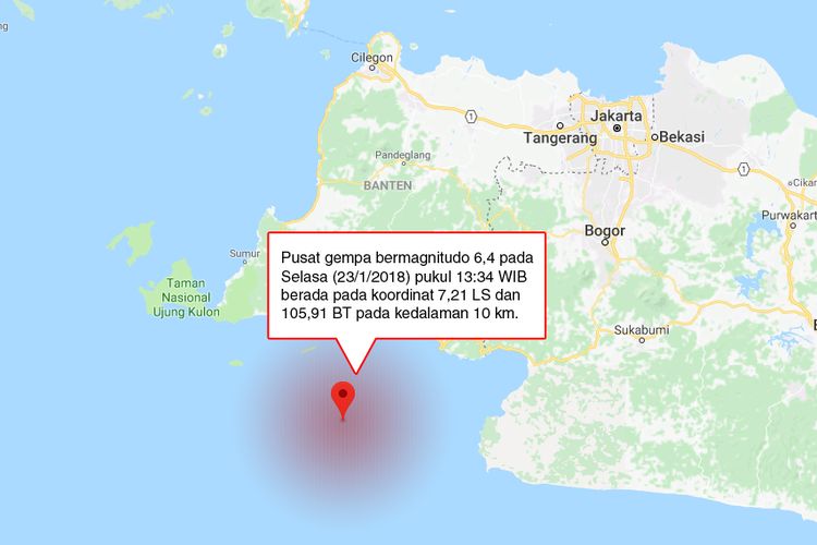 BMKG: Gempa 6,4 Magnitudo Berpusat di Banten, Tak ...