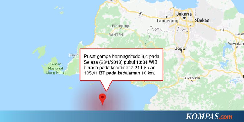 BMKG: Gempa 6,4 Magnitudo Berpusat di Banten, Tak ...