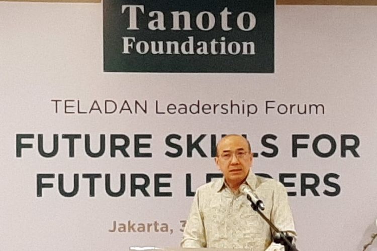 CEO Global Tanoto Foundation Satrijo Tanudjojo dalam acara Teladan Leadership Forum di Jakarta, Rabu (3/7/2019).