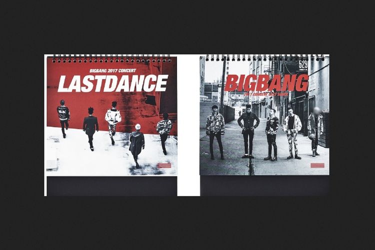 Salah satu merchandise BIGBANG yang memburamkan wajah Seungri, mantan member boyband bentukan YG Entertainment itu.
