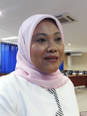 Direktur Penggalangan Pemilih Perempuan Tim Kampanye Nasional (TKN) Jokowi-Maruf, Ida Fauziah, di kantor KPAI, Jakarta Pusat, Rabu (13/3/2019).