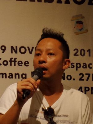 Aktor Ringgo Agus Rahman ketika menghadiri peluncuran buku anak berjudul Little Chief Goes To The Barbershop karya presenter televisi Tascha Liudmila di Chief Barber, Coffee & Artspace Kemang, Jakarta Selatan, Senin (19/11/2018).
