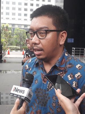 Peneliti ICW Kurnia Ramadhan di Gedung KPK, Kamis (4/7/2019).