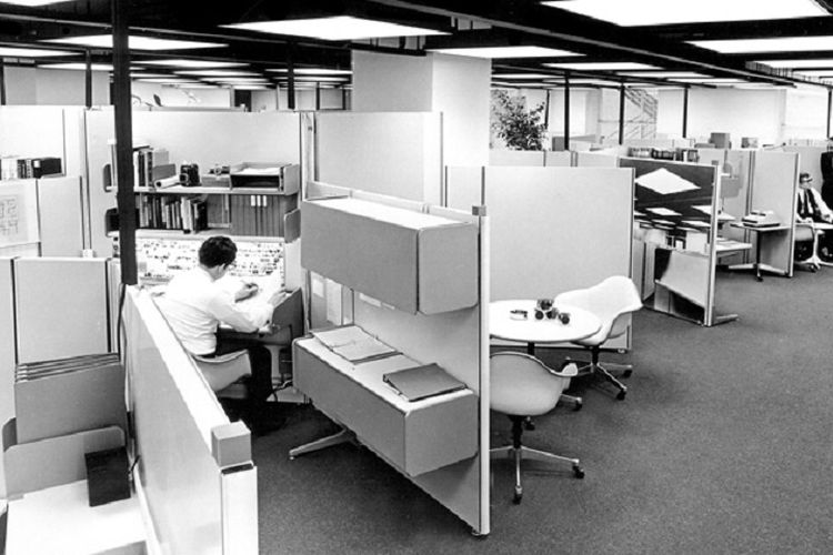 Herman Miller merancang konsep action office
