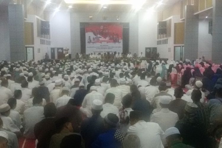 Suasana istigasah di Graha Timah Pangkal Pinang, Rabu (19/9/2018).