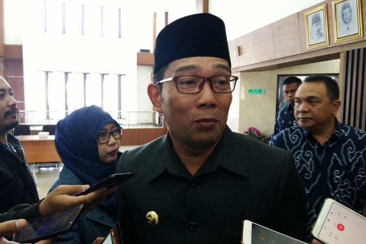 Gubernur Jawa Barat Ridwan Kamil saat ditemui di Gedung DPRD Jabar, Jalan Diponegoro, Jumat (23/8/2019).