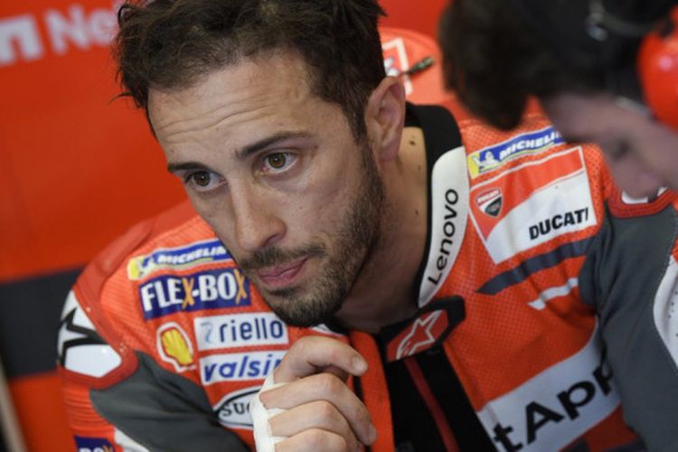 Pebalap tim Ducati, Andrea Dovizioso, saat sesi kualifikasi MotoGP Americas di Circuit of the Americas, Austin, AS, Minggu (22/4/2018) dini hari WIB.