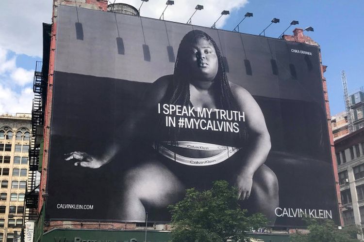 Iklan Calvin Klein dengan model plus-size