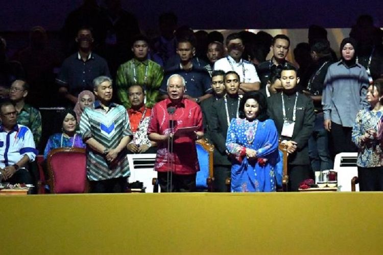Perdana Menteri Malaysia Najib Rajak pada saat penutupan perhelatan Sea Games 2017 di Kuala Lumpur, Rabu (30/8/2017)