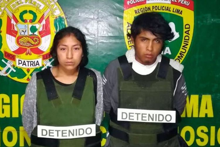 Ronaldo Fernandez Roca (kanan) dan kekasihnya Cirila Ramos Quispe ditahan polisi setelah membunuh bayi mereka yang berusia 11 bulan.