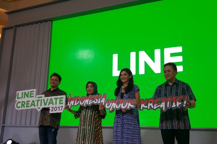 Line mengumumkan pemenang Line Creativate 2017, Jumat (27/10/2017), di Mal Kota Kasablanka, Jakarta.