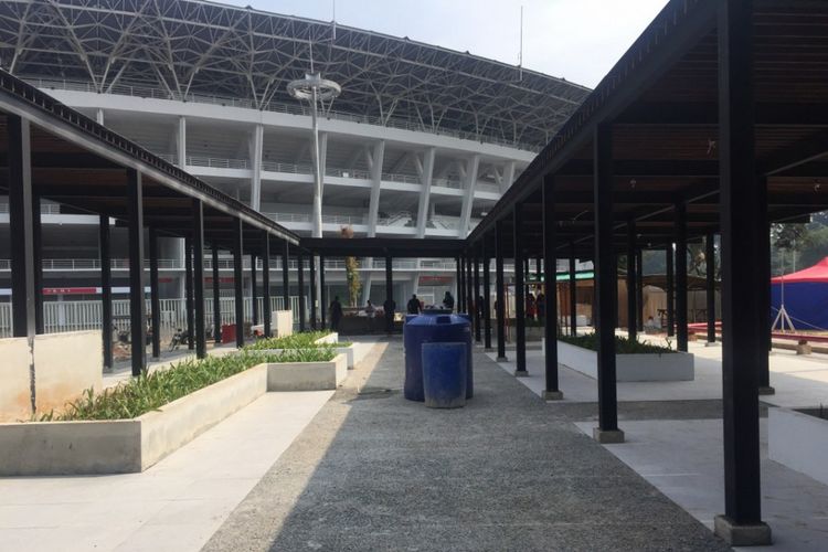 Salah satu lokasi food court yang disiapkan di kawasan Kompleks Gelora Bung Karno (GBK). Nantinya, food court ini akan dilengkapi dengan mushola dan toilet yang bisa dimanfaatkan oleh pengunjung. 