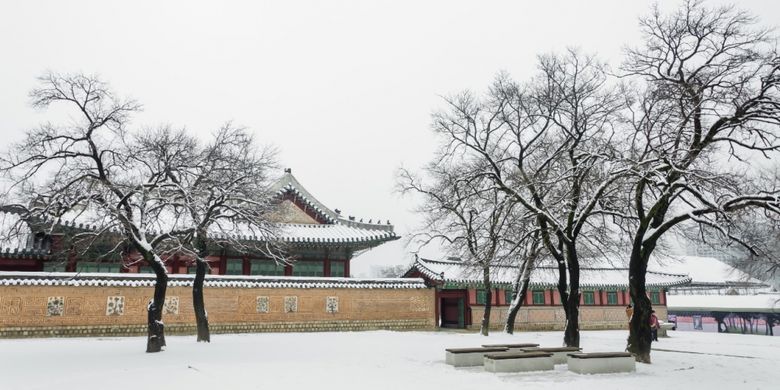Suasana musim salju di Korea Selatan.