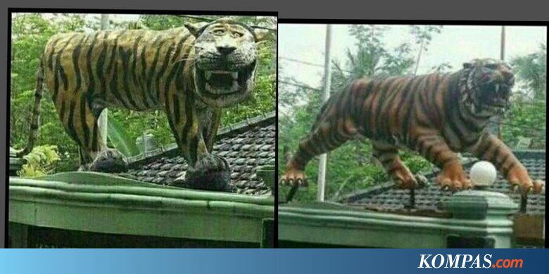 Cerita di Balik Patung Harimau Lucu di Cisewu - Kompas.com