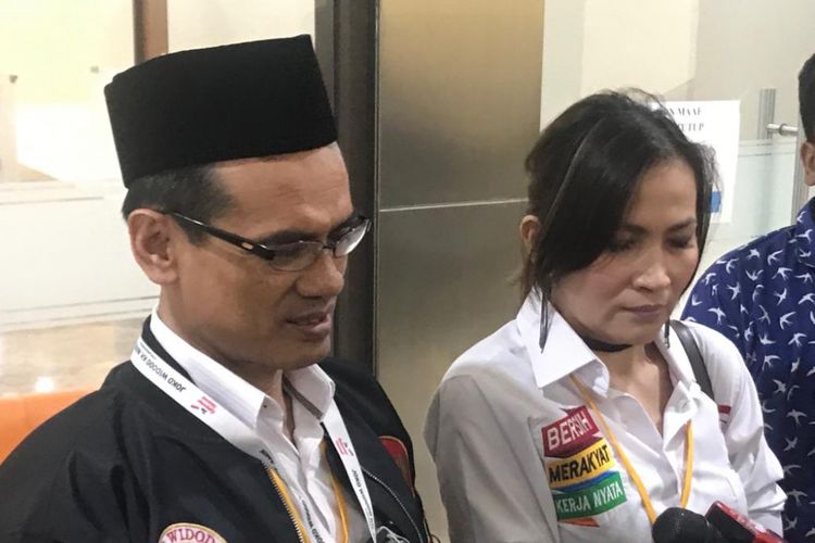 Tim Kampanye Nasional (TKN) pasangan calon nomor urut 01, Joko Widodo-Maruf Amin, memenuhi panggilan klarifikasi dan Berita Acara Pemeriksaan (BAP), di Gedung Bareskrim Mabes Polri, Jakarta Selatan, Jumat (8/3/2019).