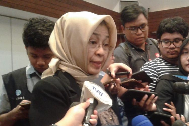 Koordinator panelis debat keempat, Valina Sinka Subekti, saat ditemui di Hotel Sari Pan Pasific, Jakarta Pusat, Rabu (27/3/2019).