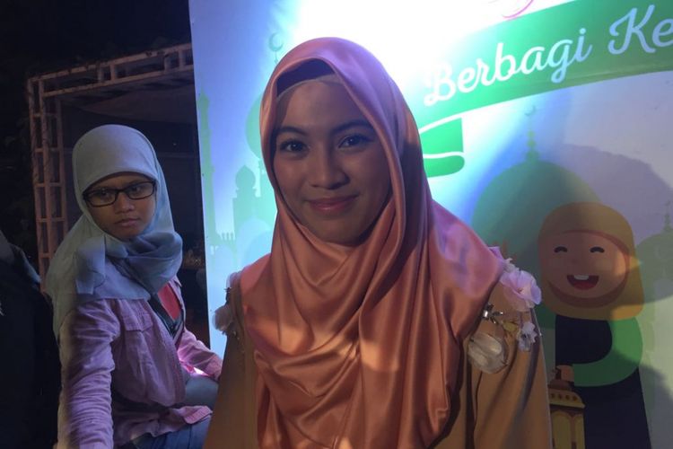 Alyssa Soebandono berpose dalam sebuah acara di restoran Ocha & Bella, Kebon Sirih, Jakarta Pusat, Jumat (25/5/2018).