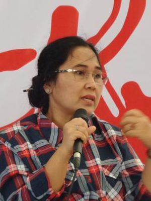 Politisi PDI Perjuangan Eva Kusuma Sundari saat diundang sebagai narasumber sebuah diskusi di Rumah Lembang, Menteng, Jakarta Pusat, Selasa (29/11/2016).