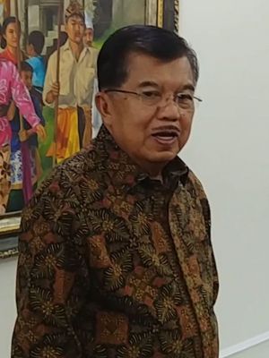 Wapres Jusuf Kalla di Kantornya, Selasa (7/11/2017).