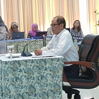 Salah satu capim KPK dari unsur BPK, I Nyoman Wara saat menghadiri wawancara dan uji publik capim KPK di Kementerian Sekretariat Negara, Selasa (27/8/2019).