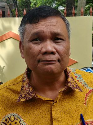 Pengamat politik dari universitas Pelita Harapan Emrus Sihombing di Kantor Kosgoro, Jakarta, Kamis (11/1/2018).