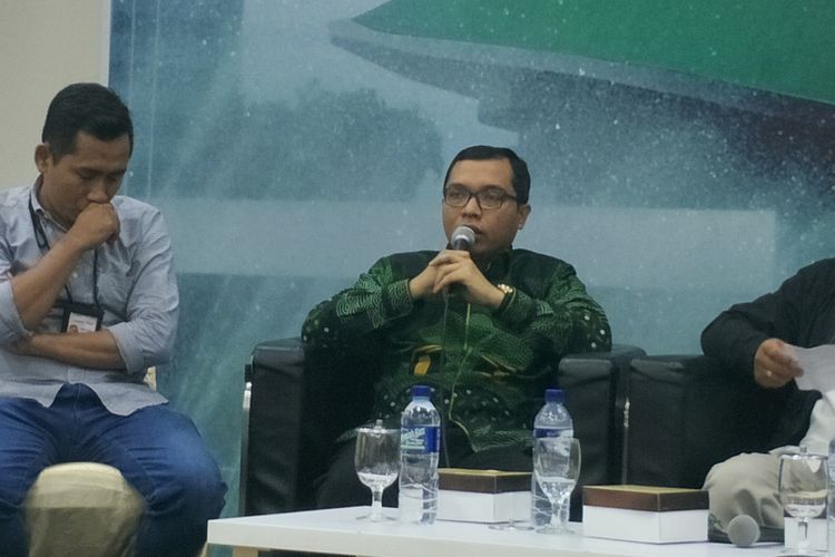 Wakil Sekretaris Jenderal Partai Persatuan Pembangunan (PPP) Achmad Baidowi dalam sebuah diskusi di Kompleks Parlemen, Senayan, Jakarta, Senin (22/7/2019).