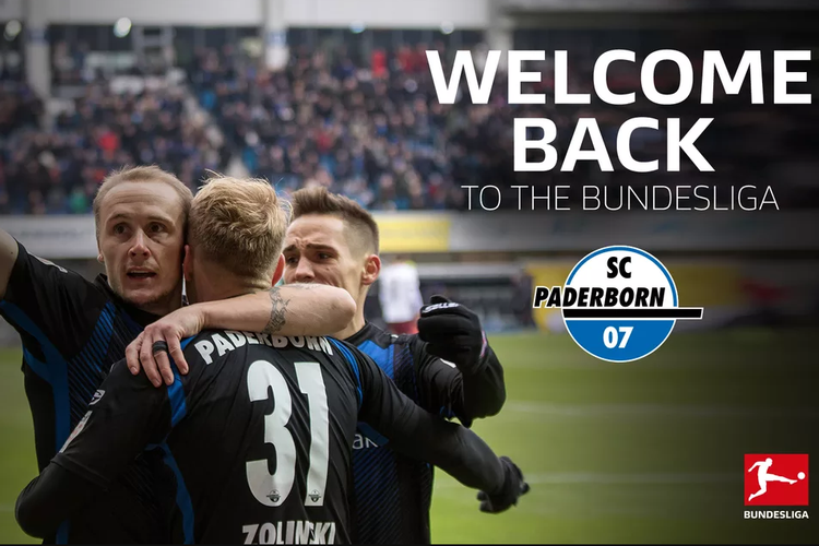SC Paderborn 07 a finis di posisi kedua divisi dua dan promosi ke Bundesliga musim ini.