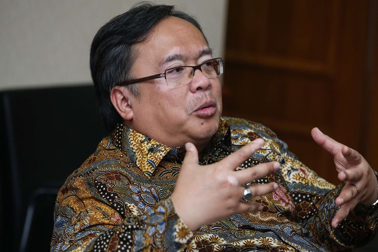 Menteri PPN/Kepala Badan Perencanaan Pembangunan Nasional, Bambang P.S. Brodjonegoro saat wawancara di Kantor Bappenas, Jakarta Pusat, Kamis (13/6/2019).