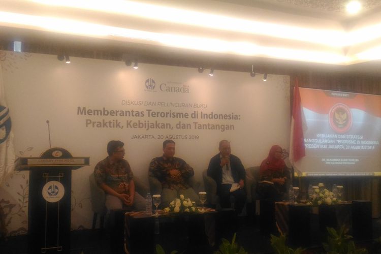 The Habibie Centre (THC) menggelar diskusi dan peluncuran buku Memberantas Terorisme di Indonesia: Praktik, Kebijakan, dan Tantangan di Hotel Atlet Century, Jakarta Selatan, Selasa (20/8/2019).