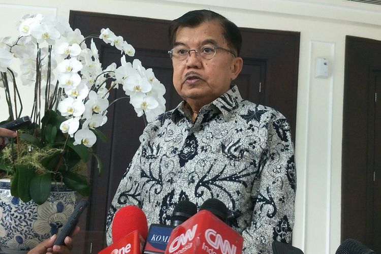 Wakil Presiden Jusuf Kalla di Kantor Wakil Presiden, Jakarta, Rabu (22/5/2019).