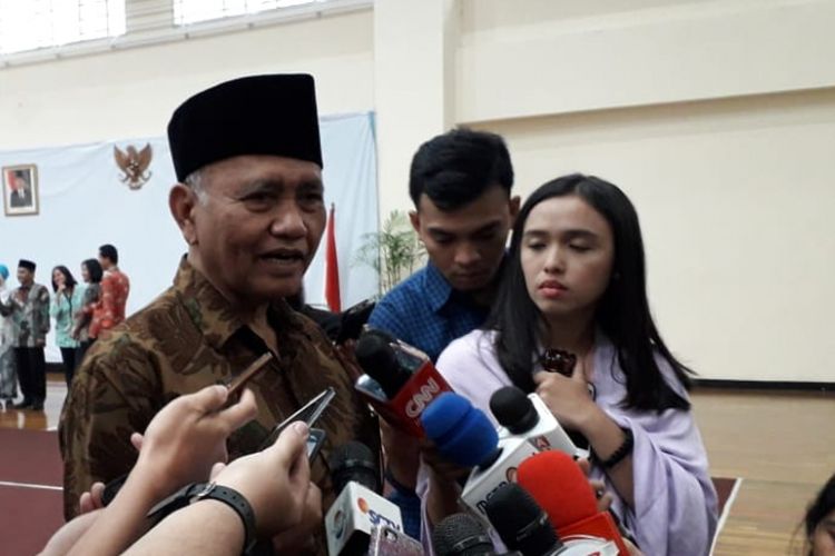 Ketua Komisi Pemberantasan Korupsi (KPK) Agus Rahardjo di gedung Merah Putih KPK, Jakarta, Rabu (1/8/2018).