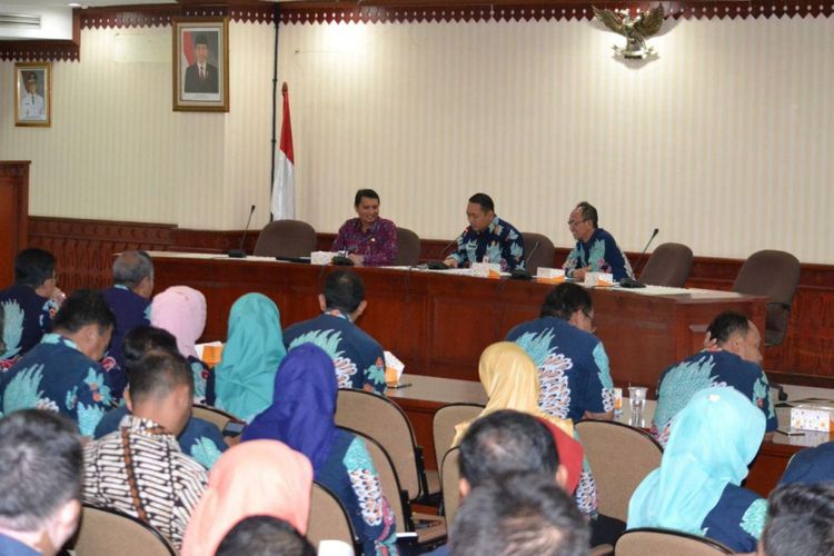 Sosialisasi program rusun DP Rp 0 di Kantor Wali Kota Jakarta Selatan, Kamis (13/12/2018).