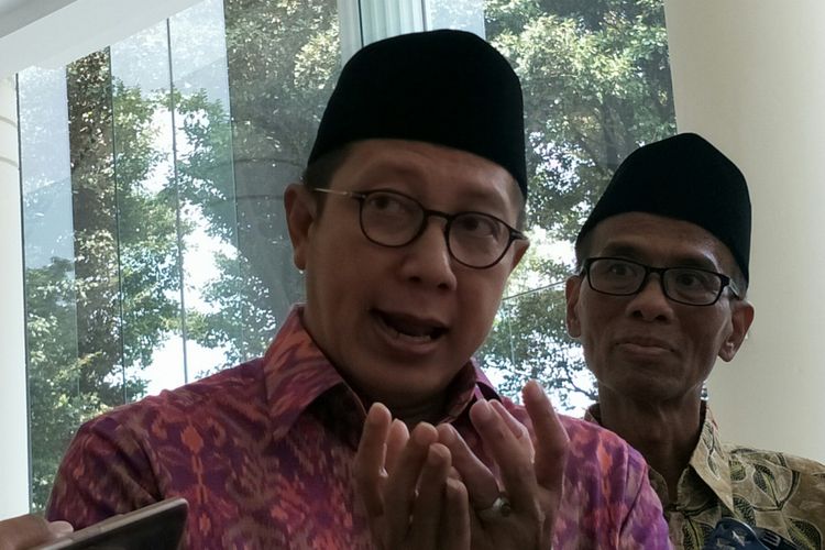 Menteri Agama RI Lukman Hakim Saifuddin ketika ditemui di Kantor Wakil Presiden RI, Jakarta, Senin (30/4/2018).
